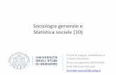Sociologia generale e Statistica sociale (10) · Michele Marzulli - Sociologia e Statistica sociale 7. L’inontro on l’altro •In generale, il turismo come fenomeno sociale interessa