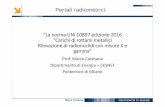 Caresana La norma UNI 10897 edizione 2016 · Disposizione dei portali Solitamente i pannelli si compongono in moduli da 25 litri di scintillatore organico (plastico). Gli scintillatori