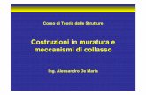 Costruzioni in muratura e meccanismi di collassostrutture.unipg.it/mnls/download/Meccanismi e murature-2010-11 - 02.pdf · applicata in un punto produce effetti in tutta la struttura.