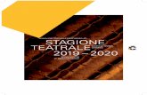 STAGIONE TEATRALE 2019 – 2020 · giovedì 14.11.19 20:30 Il nuovo spettacolo di Francesco Tesei propone il mentalismo come modo per tornare a stupirsi per le magie dei veri rapporti
