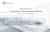 La gestione documentale nella PAforges.forumpa.it/assets/Speeches/21222/co_92_baldo_clelia.pdf · La programmazione di interventi di manutenzione evolutiva per lo sviluppo di nuovi