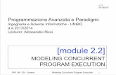 Programmazione Avanzata e ParadigmiPAP LM - ISI - Cesena Modeling Concurrent Program Execution !1 Programmazione Avanzata e Paradigmi Ingegneria e Scienze Informatiche - UNIBO a.a