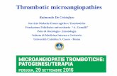 Presentazione standard di PowerPoint Cristofaro.pdf · Hemorrhagic I thrombotic lesions (A) resulting from platelet-rich microthrombi (B) TTP: A MULTI-ORGAN DISEASE DUE TO INTRAVASCULAR
