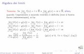 Algebra dei limiti - Gervasiopaola-gervasio.unibs.it/pping_analisia07/cap4_s.pdf · c Paola Gervasio - Analisi Matematica A - A.A. 07/08 Algebra dei limiti cap4.pdf 1. Teoremi sui