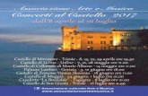 programma CONCERTI AL CASTELLO...Associazione Arte e Musica Concerti al Castello 2017 Castello di Miramare - Trieste - 8, 15, 22, 29 aprile ore 19.30 Castello di Udine - Udine - 7,
