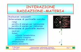INTERAZIONE RADIAZIONE-MATERIAvaldata/rivelatori/int.rad...Range Range = distanza media percorsa dalla radiazione incidente nella materia Indica la capacità di penetrare a fondo nella