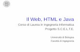 Il Web, HTML e Java · 4) Configurare editor Java (Eclipse IDE) – Importare il progetto di esempio nell'editor 5) Caricare la prima applicazione Web Java – “impacchettare”