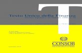 Testo Unico della Finanza - Consob · Decreto legislativo 24 febbraio 1998, n. 58 Testo Unico della Finanza 1 Decreto legislativo 24 febbraio 1998, n. 58: Testo unico delle disposizioni