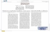 Edizione del: 11/06/17 Dir. Resp.: Maurizio Molinari ... · Fernando Arrabal gira a Matera «L'albero di Guernica» ALCUNI OBIETTIVI PREVISTI PER MATERA2019 O 8.000 Operatori culturali