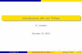Introduzione alle reti Trifase - Roma Tre University · 2017-11-28 · Lo sfasamento tra le concatenate e le stellate sar a pari a ˇ=6. A. Laudani Introduzione alle reti Trifase