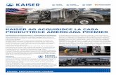 KAISER AG ACQUISISCE LA CASA PRODUTTRICE AMERICANA … · 2017-06-21 · Oilfield Equipment di Denver, Colorado, KAISER AG compie un importante passo strategico nello sviluppo della