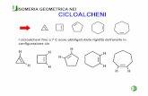 ISOMERIA GEOMETRICA NEI CICLOALCHENIISOMERIA GEOMETRICA Gli stereoisomeri geometrici vengono individuati con le notazioni cis,trans o E,Z che si attribuiscono con le stesse regole