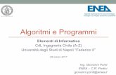 Elementi di Informatica...7 Algoritmo ed Esecutore • algoritmo, • … un testo che prescrive un insieme di operazioni od azioni eseguendo le quali è possibile risolvere il problema