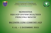 NORMATIVA EGA HCP SYSTEM 2016/2019 PRINCIPALI NOVITA’ · 2016-05-04 · NORMATIVA EGA HCP SYSTEM 2016/2019 PRINIPALI NOVITA’ INCONTRI CON I COMITATI HCP F.I.G. –1 DICEMBRE 2015
