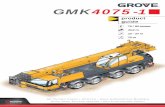 GMK4075-1 Grove 03 · 85%: Le capacità di sollevamento sono conformi alla norma ANSI/ASME B30.5 e non superano l’85% del carico di ribaltamento. Alcuni fattori dinamici e l'azione