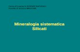 Mineralogia sistematica Silicati sist_3.pdf · 2013-01-15 · Mineralogia sistematica Silicati Corso di Laurea in SCIENZE NATURALI Facoltà di Scienze MM.FF.NN. Predominanza dei Silicati