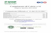 Campionato di Calcio a 11. numero 13.pdf · La nuova Applicazione della Struttura Calcio della Uisp di Arezzo è il miglior modo per seguire tutte le emozioni dei sette Campionati