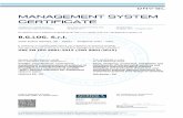 MANAGEMENT SYSTEM CERTIFICATE · Nicola Privato Management Representative ... Sales, designing, production, installation and maintenance of warehousing solutions and intelligent material