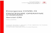 Emergenza COVID-19 PROCEDURE OPERATIVE STANDARD Servizi CRI · Servizi CRI Edizione 20200301 Il presente documento è approvato e firmato digitalmente dal Presidente Regionale e dal