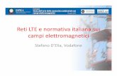 Reti LTE e normativa italiana sui campi elettromagnetici · Diff i li(2G/3G/LTE) Il Single RAN • Differenti tecnologie condividono infrastrutturee risorse (banda base, carrier,