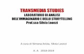 IL TRANSMEDIA STORYTELLING...Il termine transmedia implica il movimento attraverso i media: relazione diretta con un nuovo tipo di soggettività postmoderna che predilige la mobilità,