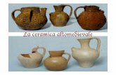 La ceramica altomedievale...ceramica a vetrina pesante IX secolo Tipo di decorazione % N. decorazione a scaglie di pigna 21,55 166 decorazione a petali applicati che disegnano una