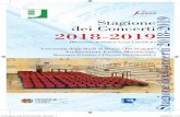 Stagione dei Concerti 2018-2019 Stagione dei Concerti 2018 ... · da Le stagioni: Al focolare, Barcarola, Troika, Natale A.Skrjabin Cinque preludi op. 16 -Sonata n. 4 in fa diesis