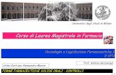 Corso di Laurea Magistrale in Farmaciausers.unimi.it/gazzalab/wordpress/wp-content/uploads/... · 2014-10-10 · 2.9.5.-1 e nessuna unità può presentare uno scarto maggiore del