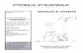 MANUALE UTENTE - Icon Health & Fitness · 2014-04-24 · This product should always be used on a level surface. This product is not intended for therapeutic use. Misuse of this machine