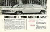  · INNOCENTI a Cooper Con teristiche più sportive e brillanti. delta Mini MK2 s, dal!a quate differisce per alcune modifiche, mecca- niche e di linen, mantenendo però inalteratc