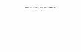 Max Stirner. Un refrattario · 2018-05-11 · Indice Notaintroduttivaallasecondaedizione 3 Introduzioneallaprimaedizione 4 NotadelgruppoautonomodiBoston(1914) 6 I.Unrefrattario 7