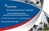 AW Training Academy Italy “A. Marchetti” · 2019-08-22 · AW Training Academy Italy “A. Marchetti” Safety Management System Esperienze pratiche d’implementazione A V I