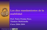 Prof. Pedro Pernías Peco. Técnicas Multimedia - RUA, Repositorio Institucional de la ...rua.ua.es/dspace/bitstream/10045/3798/2/Los diez... · 2016-04-25 · Los diez mandamientos
