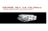 SERIE W1 14-18-20ccSERIE W1 14-18-20cc Pompe a pistoni assiali a cilindrata variabile ... • Manuale a leva retroazionato ... W1 14-18-20 series is a family of variable displacement