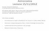 Astronomia Lezione 15/11/2012oberon.roma1.infn.it/alessandro/astro2012/Astronomia012...Nel caso di equilibrio termodinamico vale a dire che ogni fotone assorbito corrisponde ad un