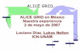 ALICE GRID en México OSU/OSC Nuestra experiencia 2 de mayo ... · 2 de mayo de 2007 Luciano Díaz, Lukas Nellen ICN-UNAM. CERN. ALICE y GRID Grid es esencial para el éxito de ALICE