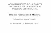 Ordine Farmacisti di Modena · Costo totale 100 + 10 =110 € Costo di 1 grammo (110/100) = 1,1€ Es: acquisto di 50 g di sostanza A a 50 € di 50 g di sostanza B a 30 € e di