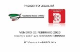 I.C. VICENZA 4 · 2020-02-23 · I.C. VICENZA 4 Incontro con GIOVANNI CHINNICI Vicenza 21 febbraio 2020 PALALTAIR SAN PIO X . ... della memoria e dell’impegno. ... Fiat 126 Verde