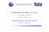 Informatica di Base - 6 c.f.u. - UniPaEIS_0708/IDB0708_03... · 2008-04-03 · Contare in binario ¾In qualunque sistema di numerazione, la base è sempre espressa come 10 ¾La convenzione