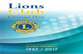 Lions Club · 2017-01-22 · 1957 | 58 GIANFRANCO CARUTTI È durante la Presidenza di Gianfranco Carutti che il nostro Club getta le basi per dei legami di solida-rietà che si riveleranno