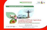 L’eredità di EXPO per l’agricoltura dell’Emilia-Romagna · 2017-01-31 · L’eredità di EXPO per l’agricoltura dell’Emilia-Romagna Un futuro di innovazione e internazionalizzazione