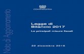 Legge di Bilancio 2017 - Confindustria Benevento · 1 Legge di Bilancio 2017 - Le principali misure fiscali Premessa La manovra di bilancio si compone quest’anno di due provvedimenti: