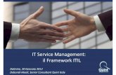 IT Service Management: il Framework ITILafsmi.it/.../2012/...il-framework-ITIL_2012.01.20.pdfL’IT permette l’introduzione di business innovativi 8 E’ necessario un forte allineamento