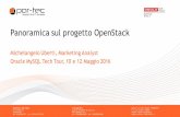 Panoramica sul progetto OpenStack Tech Tour... · DBaaS Trove Telemetry Ceilometer AppCatalog Murano OPENSTACK OBJECT STORAGE: SWIFT Assieme a Nova è il modulo più maturo, sviluppato