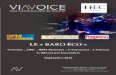 LE « BARO ÉCO · LE « BARO ÉCO » Viavoice –HEC –BFM Business –L’Expansion -L’Express et diffusé par lemonde.fr Septembre 2016 Viavoice Paris. Études conseil stratégie