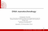 DNA nanotechnology - nanobionano.unibo.itnanobionano.unibo.it/media/DNAnanotechPerstudentibiotectirocinio_… · DNA-nanotechnology. Si riesce a fare internalizzare tetraedri autoassemblati