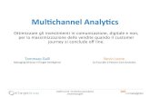 Mul$channel*Analy$cs* - IAB ItaliaOnlinePaid* PaidSearch* Social (Reach)* Social (Display) Display* Avg.*Online* ROI**=2,0* Total*Online*budget*12,7% 100%Budget*online * 20%* 26%*