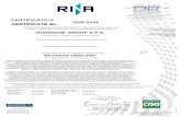 CERTIFICATO N. OHS-2354 CERTIFICATE No. GORIZIANE GROUP … · OHS-2354 GORIZIANE GROUP S.P.A. VIA AQUILEIA 7 34070 VILLESSE (GO) ITALIA ... The validity of this certificate is dependent