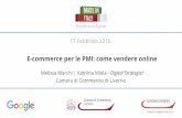 E-commerce per le PMI: come vendere online 17 Febbraio 2016 · Marketing per il proprio E-commerce Conclusioni. STEP 1: CAPIRE COS’È UN E-COMMERCE . ... la commercializzazione