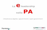 La leadership PA - Eventi PAeventipa.formez.it/.../allegati_eventi/eleadership_pa.pdf · 2018-04-24 · Competenze di e-leadership Competenze per la cittadinanza digitale Competenze